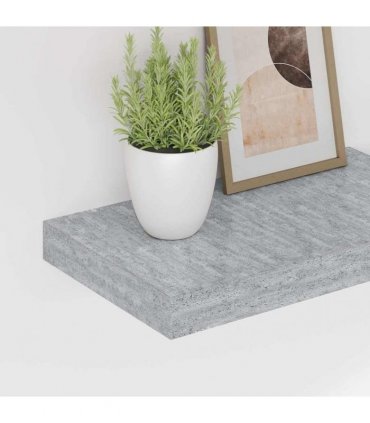 vidaXL Floating Wall Shelves 2 pcs Concrete Grey 40x23.5x3.8 cm MDF