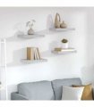 vidaXL Floating Wall Shelves 4 pcs Concrete Grey 40x23.5x3.8 cm MDF