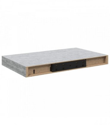 vidaXL Floating Wall Shelves 4 pcs Concrete Grey 40x23.5x3.8 cm MDF