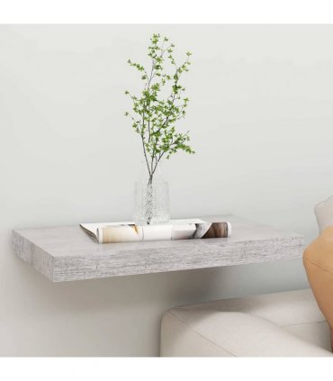 vidaXL Floating Wall Shelf Concrete Grey 50x23.5x3.8 cm MDF