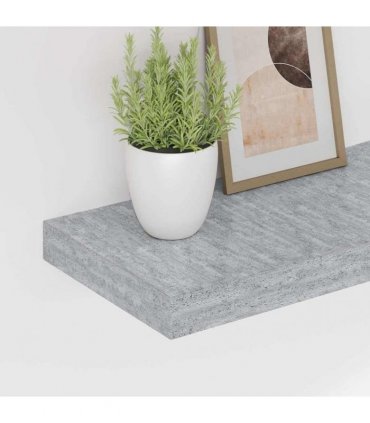 vidaXL Floating Wall Shelves 2 pcs Concrete Grey 50x23.5x3.8 cm MDF