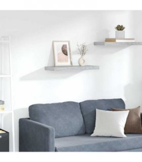 vidaXL Floating Wall Shelf Concrete Grey 60x23,5x3,8 cm MDF