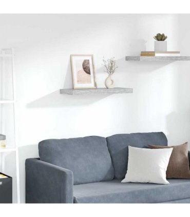 vidaXL Floating Wall Shelf Concrete Grey 60x23,5x3,8 cm MDF