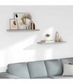 vidaXL Floating Wall Shelves 2 pcs Concrete Grey 80x23,5x3,8 cm MDF