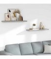 vidaXL Floating Wall Shelves 2 pcs Concrete Grey 90x23,5x3,8 cm MDF