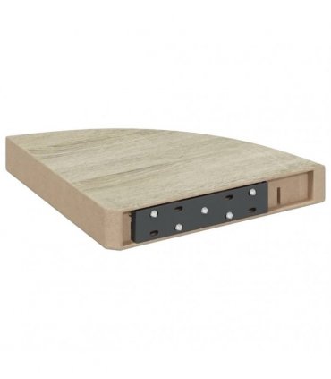 vidaXL Wall Corner Shelves 4 pcs Oak and White 25x25x3,8 cm MDF