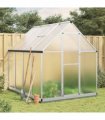 vidaXL Greenhouse with Base Frame Silver 224x169x202 cm Aluminium