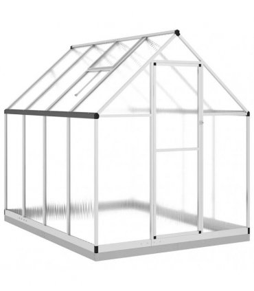 vidaXL Greenhouse with Base Frame Silver 224x169x202 cm Aluminium