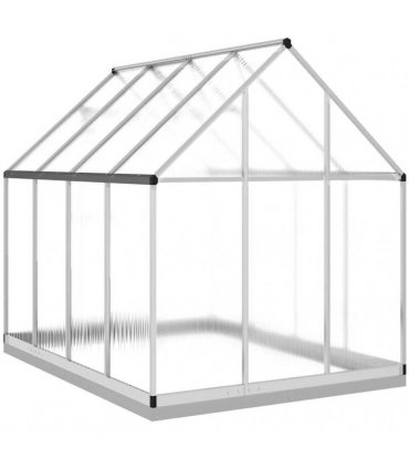 vidaXL Greenhouse with Base Frame Silver 224x169x202 cm Aluminium