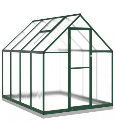 vidaXL Greenhouse with Base Frame Green 224x169x202 cm Aluminium