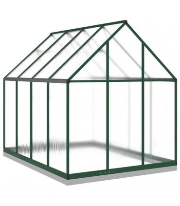 vidaXL Greenhouse with Base Frame Green 224x169x202 cm Aluminium