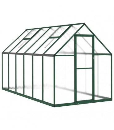 vidaXL Greenhouse with Base Frame Green 334x169x195 cm Aluminium