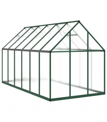 vidaXL Greenhouse with Base Frame Green 334x169x195 cm Aluminium