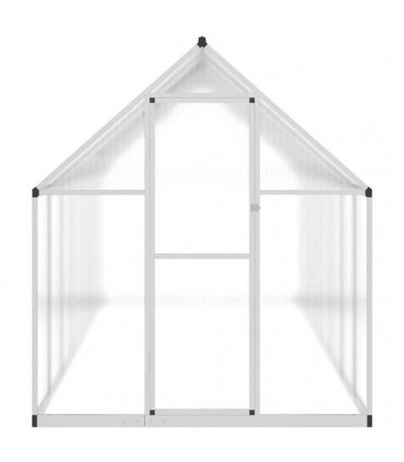 vidaXL Greenhouse with Base Frame Silver 445x169x195 cm Aluminium