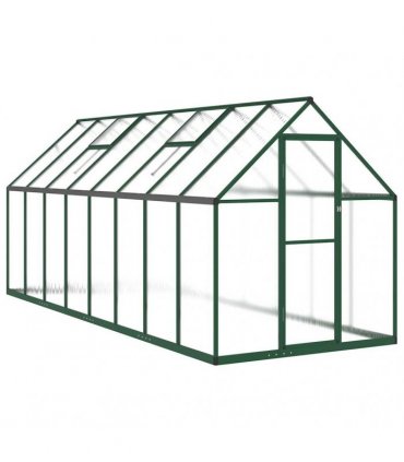 vidaXL Greenhouse with Base Frame Green 445x169x195 cm Aluminium
