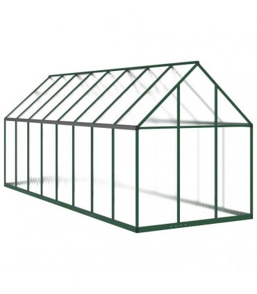 vidaXL Greenhouse with Base Frame Green 445x169x195 cm Aluminium