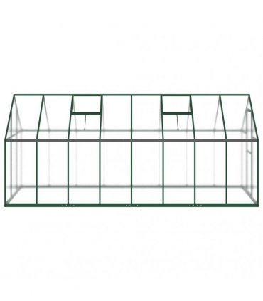 vidaXL Greenhouse with Base Frame Green 445x169x195 cm Aluminium