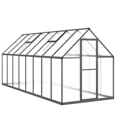 vidaXL Greenhouse with Base Frame Anthracite 445x169x195 cm Aluminium