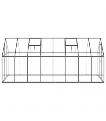 vidaXL Greenhouse with Base Frame Anthracite 445x169x195 cm Aluminium