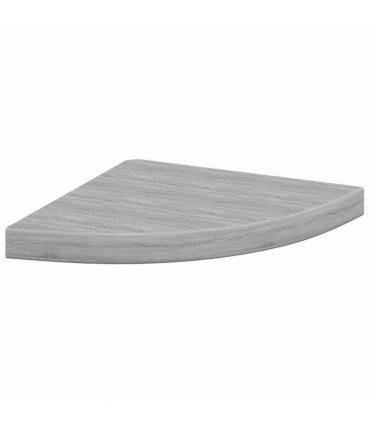 vidaXL Wall Corner Shelves 4 pcs Concrete Grey 35x35x3,8 cm MDF