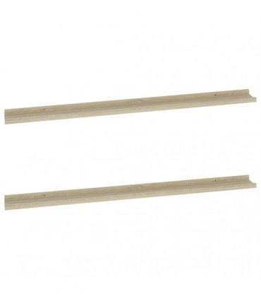 vidaXL Wall Shelves 2 pcs Sonoma Oak 115x9x3 cm