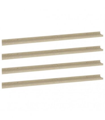 vidaXL Wall Shelves 4 pcs Sonoma Oak 115x9x3 cm