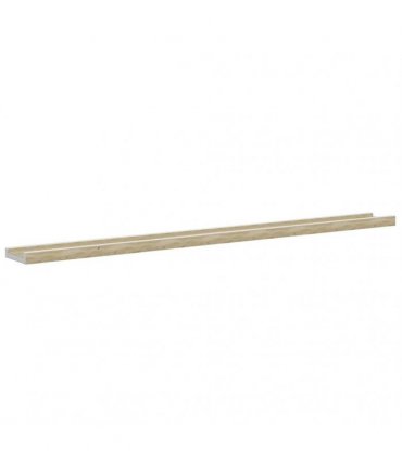 vidaXL Wall Shelves 2 pcs White and Sonoma Oak 100x9x3 cm