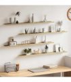 vidaXL Wall Shelves 4 pcs White and Sonoma Oak 100x9x3 cm
