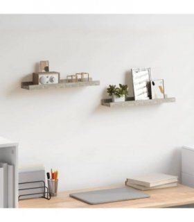 vidaXL Wall Shelves 2 pcs Concrete Grey 40x9x3 cm