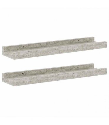 vidaXL Wall Shelves 2 pcs Concrete Grey 40x9x3 cm