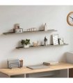 vidaXL Wall Shelves 2 pcs Concrete Grey 100x9x3 cm