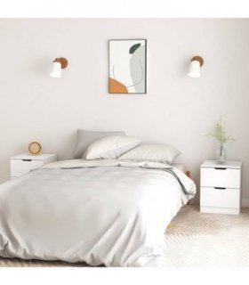 vidaXL Bedside Cabinets 2 pcs White 40x40x50 cm Engineered Wood