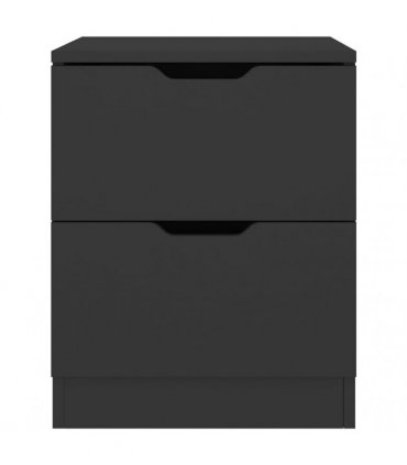 vidaXL Bedside Cabinets 2 pcs Black 40x40x50 cm Engineered Wood