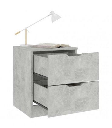 vidaXL Bedside Cabinet Concrete Grey 40x40x50 cm Engineered Wood