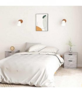 vidaXL Bedside Cabinets 2 pcs Concrete Grey 40x40x50 cm Engineered Wood