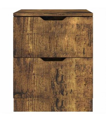 vidaXL Bedside Cabinet Smoked Oak 40x40x50 cm Engineered Wood