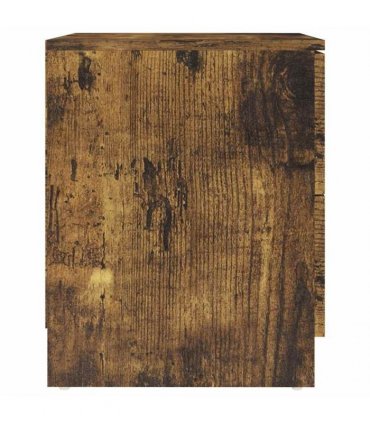 vidaXL Bedside Cabinet Smoked Oak 40x40x50 cm Engineered Wood