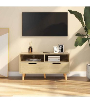 vidaXL TV Cabinet Sonoma Oak 90x40x48,5 cm Engineered Wood