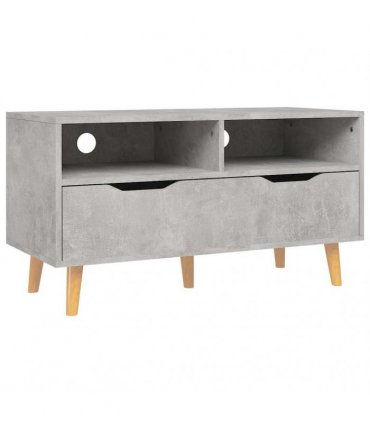 vidaXL TV Cabinet Concrete Grey 90x40x48,5 cm Engineered Wood