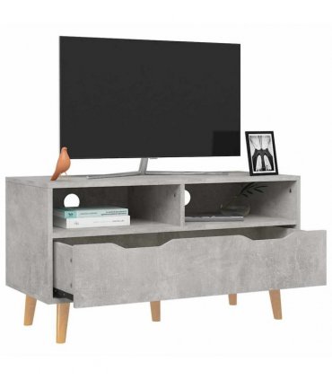 vidaXL TV Cabinet Concrete Grey 90x40x48,5 cm Engineered Wood