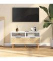 vidaXL TV Cabinet White and Sonoma Oak 90x40x48,5 cm Engineered Wood