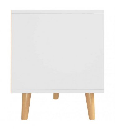 vidaXL TV Cabinet White and Sonoma Oak 90x40x48,5 cm Engineered Wood