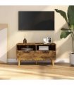 vidaXL TV Cabinet Smoked Oak 90x40x48,5 cm Engineered Wood
