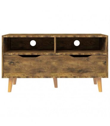 vidaXL TV Cabinet Smoked Oak 90x40x48,5 cm Engineered Wood
