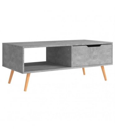 vidaXL Coffee Table Concrete Grey 100x49,5x43 cm Engineered Wood