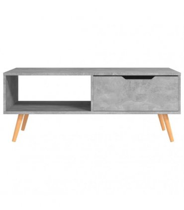 vidaXL Coffee Table Concrete Grey 100x49,5x43 cm Engineered Wood