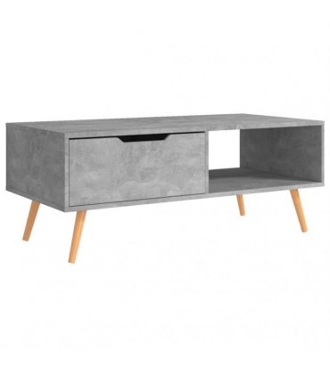 vidaXL Coffee Table Concrete Grey 100x49,5x43 cm Engineered Wood