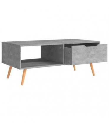 vidaXL Coffee Table Concrete Grey 100x49,5x43 cm Engineered Wood