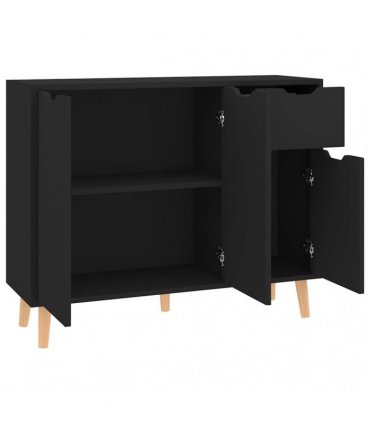 vidaXL Sideboard Black 90x30x72 cm Engineered Wood