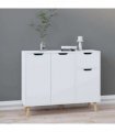 vidaXL Sideboard High Gloss White 90x30x72 cm Engineered Wood